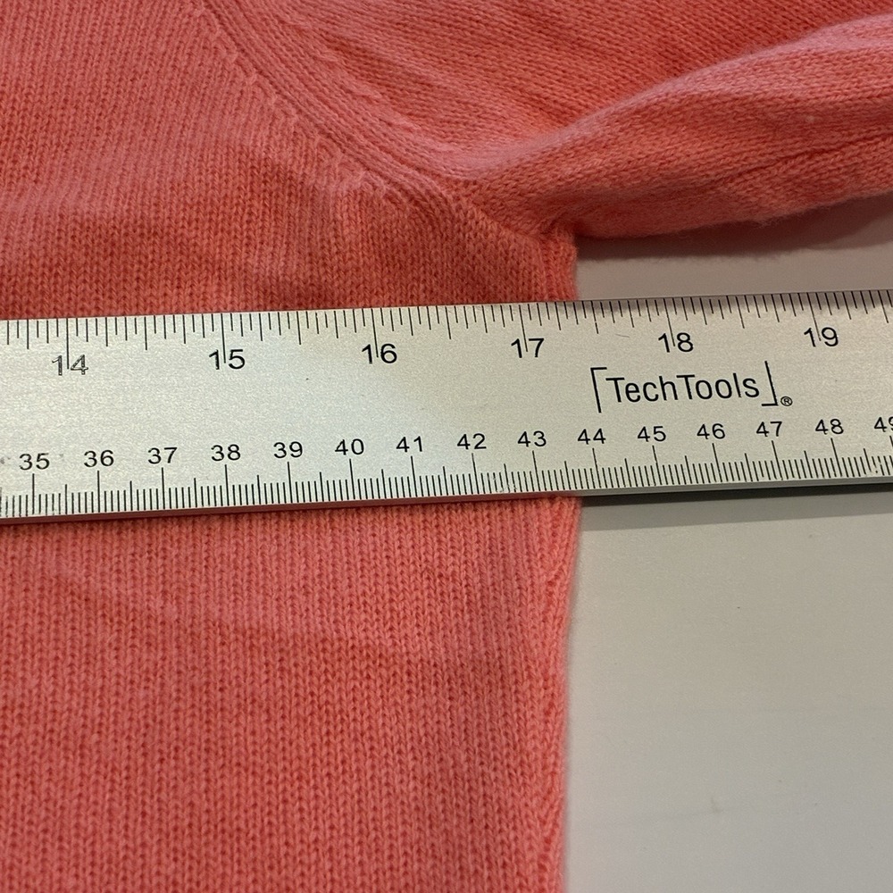Peck & Peck 100% Cashmere‎ Sweater Womens M Coral Boat Neck Quiet Luxury Capsule - Picture 4 of 7
